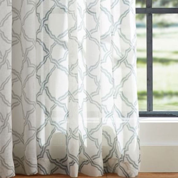 Pottery Barn Accents Sale 2 Kendra Trellis Sheer Drapes Poshmark